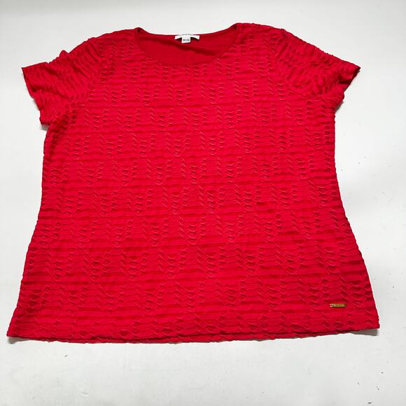 Calvin Klein Red Short Sleeve Tee - Picture 1 of 8